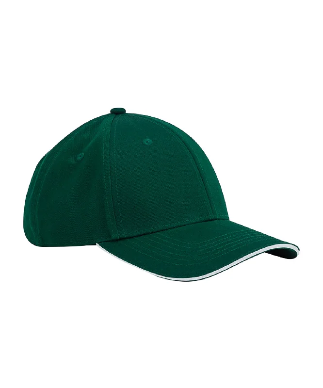 Bottle Green/White - EarthAware® classic organic cotton 6-panel cap – sandwich peak