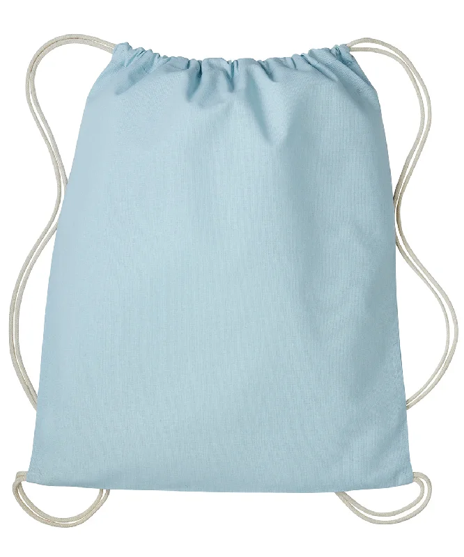 Pastel Blue/Natural - Gymsac with cords