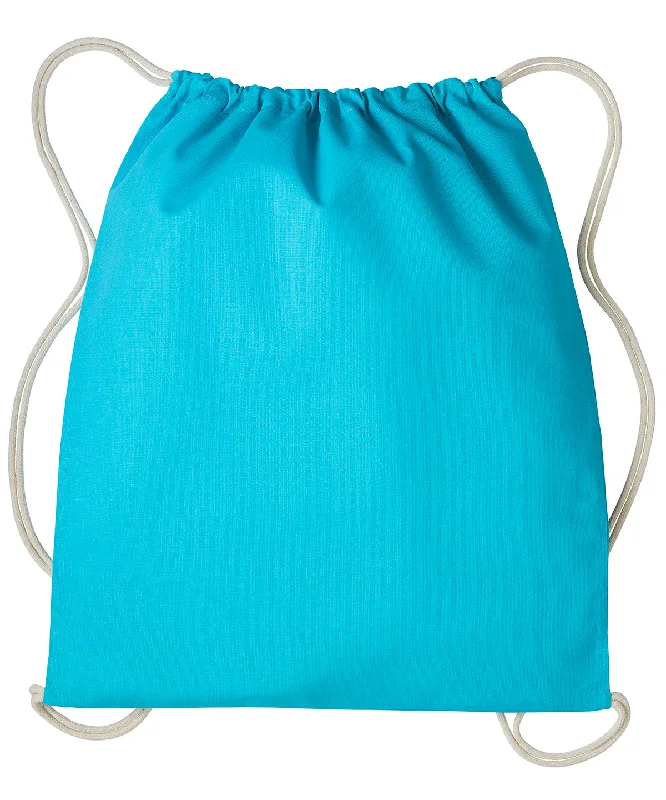 Turquoise/Natural - Gymsac with cords