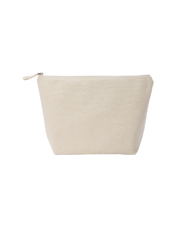 Natural - Recycled luxe canvas accessory bag