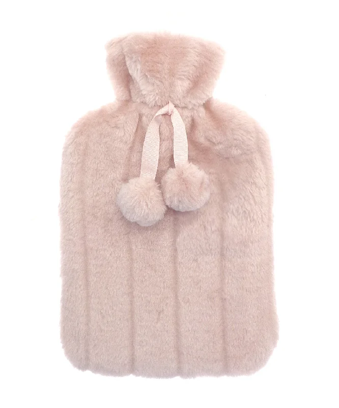 Dusky Pink - Luxury classic faux fur hot water bottle and cover