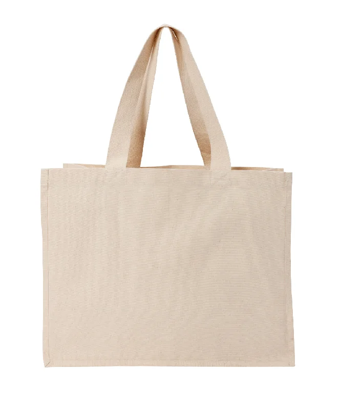 Natural - Recycled premium canvas ‘stand-up’ shopper