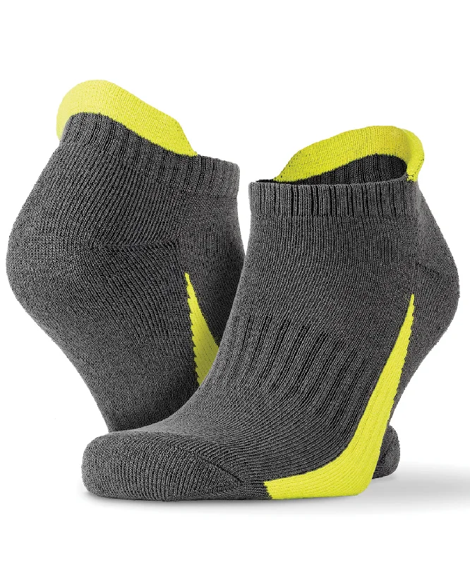 Grey/Lime - 3-pack sports sneaker socks