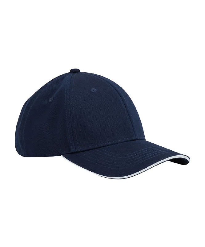 French Navy/White - EarthAware® classic organic cotton 6-panel cap – sandwich peak