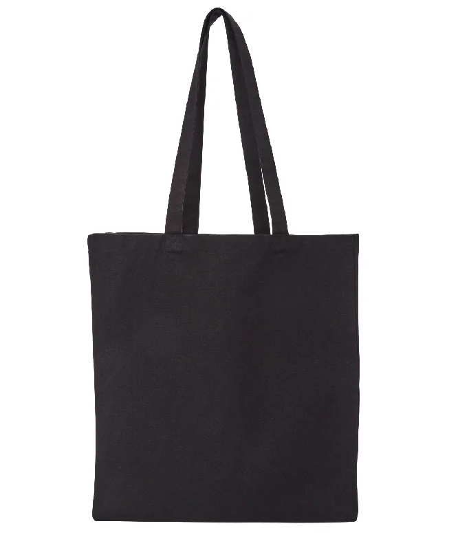 Black - Recycled premium canvas spacious shopper