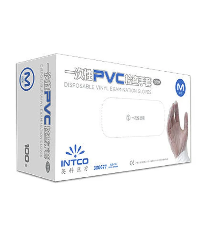 Clear - Medical vinyl examination gloves clear (Pack of 100)