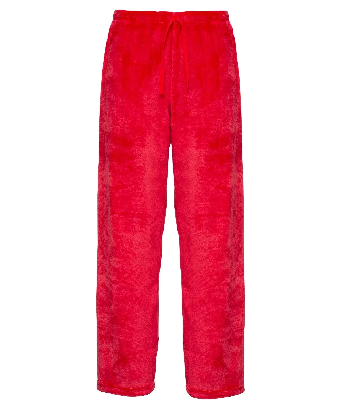 Red - The Ribbon luxury Eskimo-style fleece pants