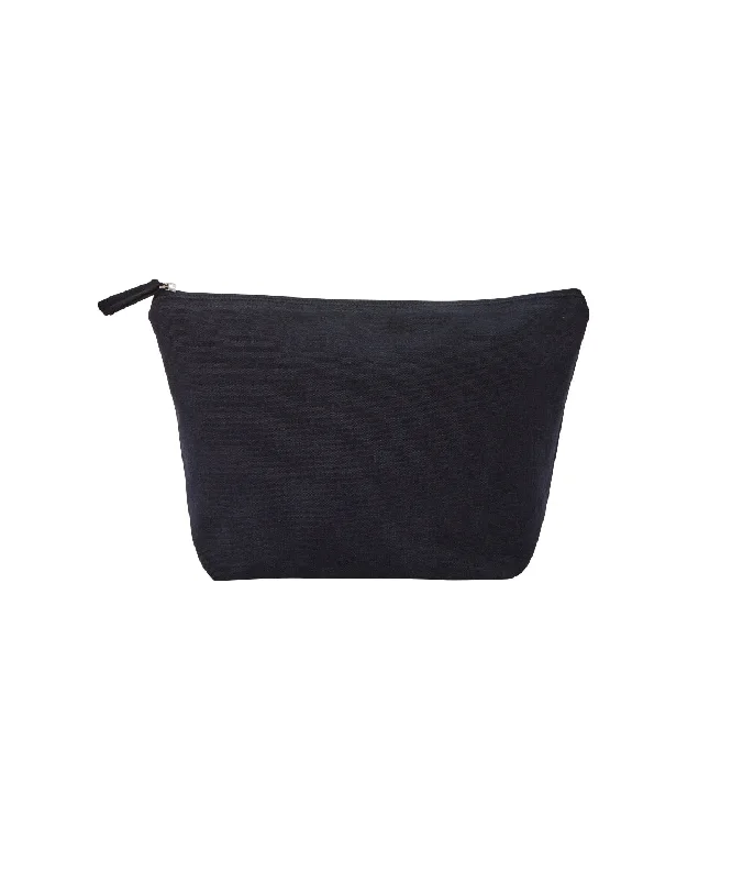 Black - Recycled luxe canvas accessory bag