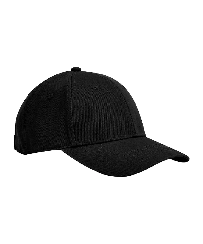 Black - EarthAware® junior classic organic cotton 6-panel cap