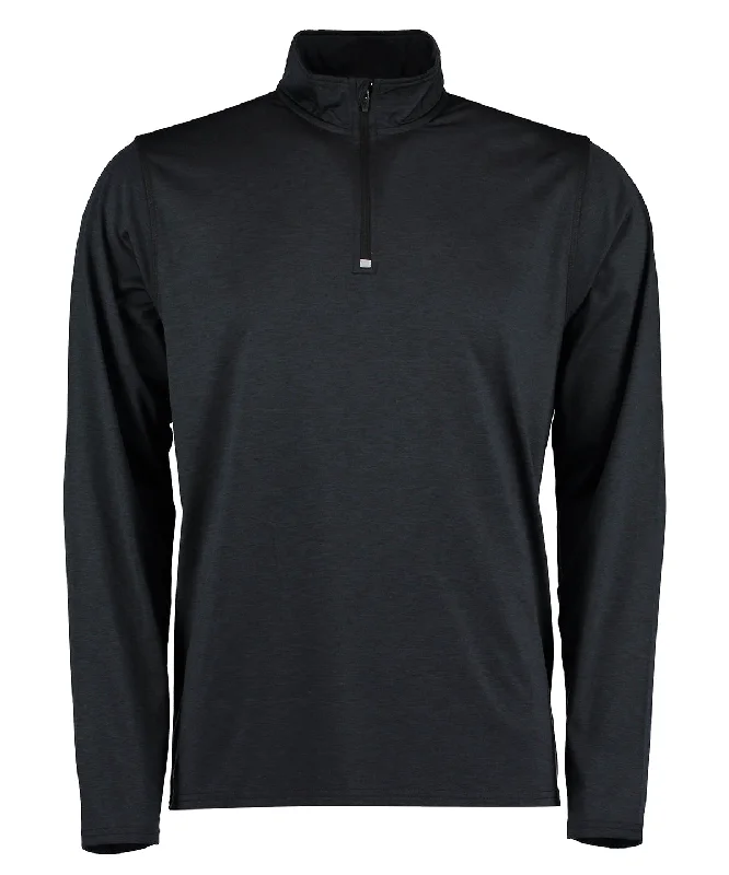 Black Heather - Hyper mid-layer ¼ zip Rhino skin performance top