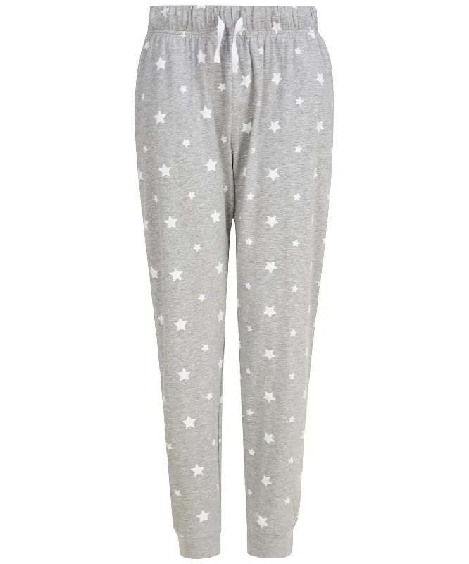 Heather Grey/White Stars - Lounge pants