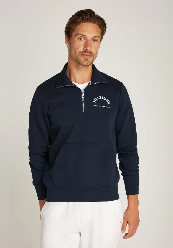 Tommy Hilfiger Roundall Quarter Zip Sweatshirt, Desert Sky