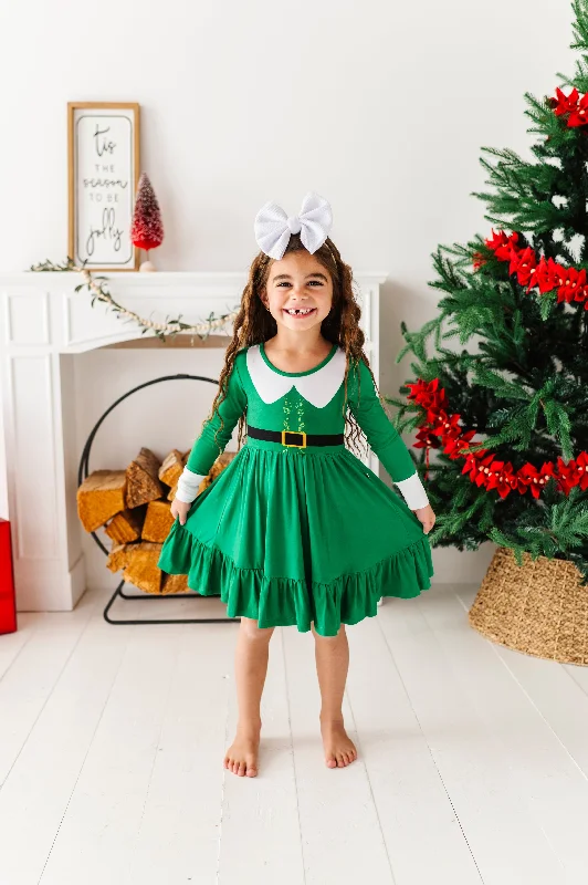 Buddy The Elf™ Costume Girls Dress & Shorts Set