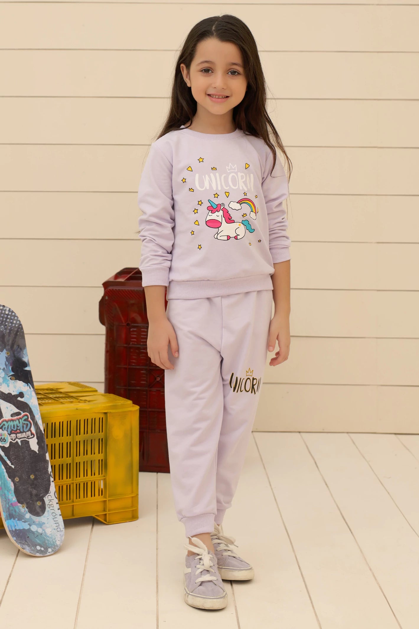 Light Purple Girls Sweatshirt with Trouser