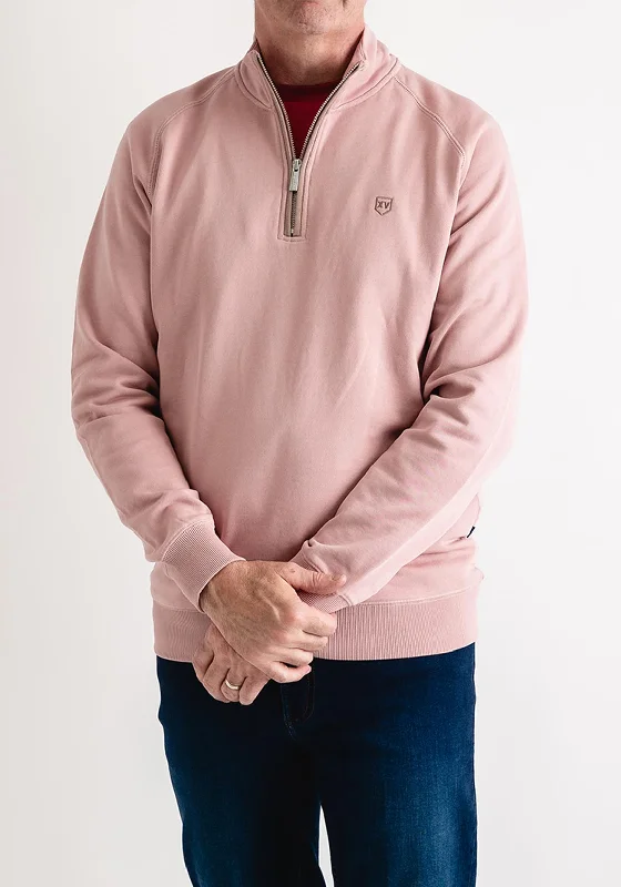 XV Kings by Tommy Bowe Falcons Half Zip Sweatshirt, Muted Rose