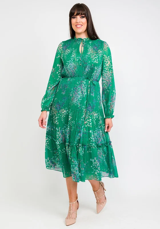 Ted Baker Rosiiie Serendipity Pleated Midi Dress, Green