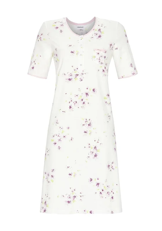 Ringella Floral Buttoned Nightdress, Pink Multi