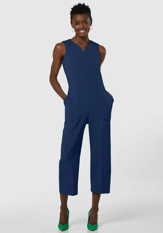 Closet London Sleeveless Jumpsuit, Navy