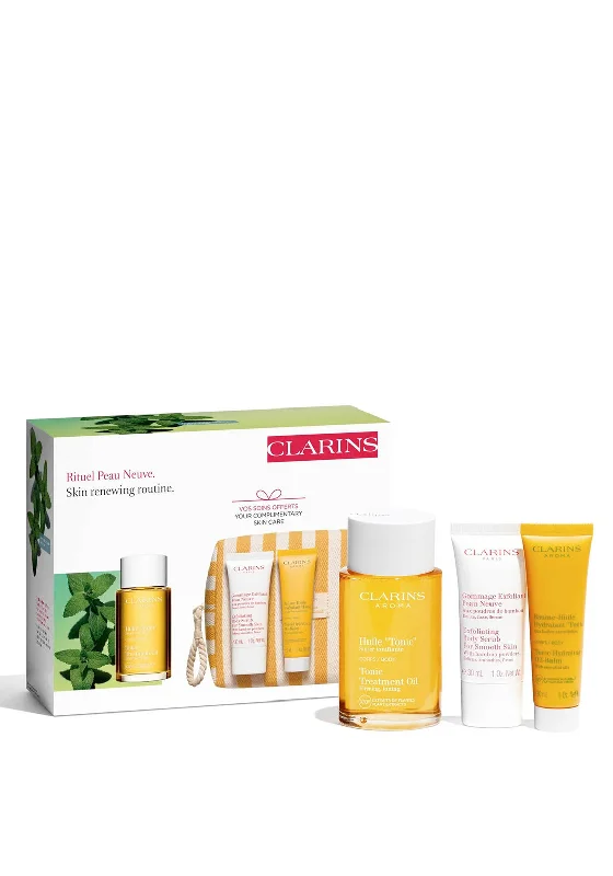 Clarins Tonic Treatment Oil Skin Renewing Routine Gift Set