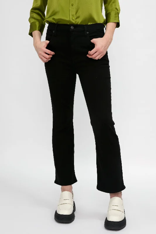 Isola Cropped Boot Jean in Plush Black