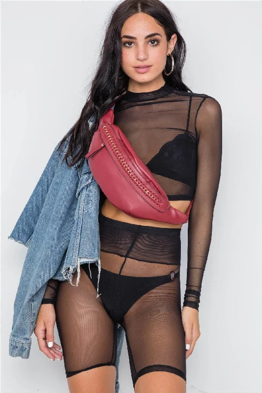 Black Sheer 2 Piece Biker Shorts Crop Top Set /3-2-1