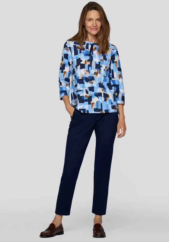 Rabe Geometric Print Sweatshirt, Blue