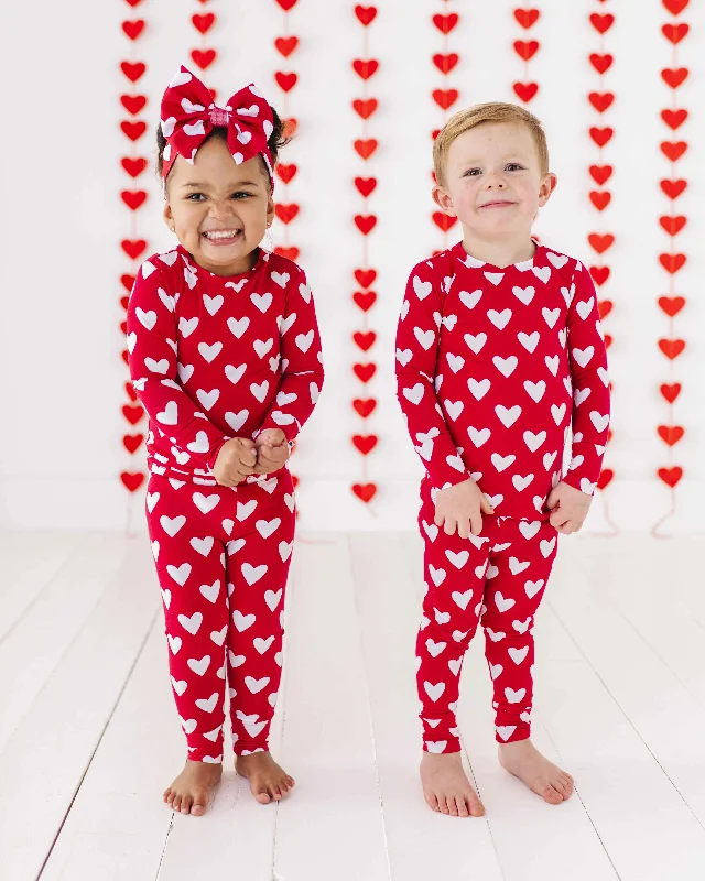 Heart Beet Two-Piece Pajama Set