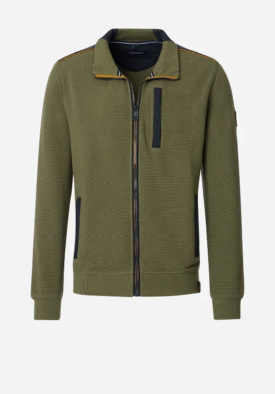 Casa Moda Full Zip Sweatshirt, Green