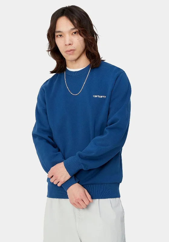 Carhartt WIP Script Embroidery Sweatshirt, Elder & White