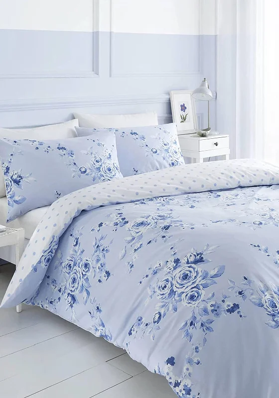 Catherine Lansfield Canterbury Reversible King Duvet Set, Corn Blue