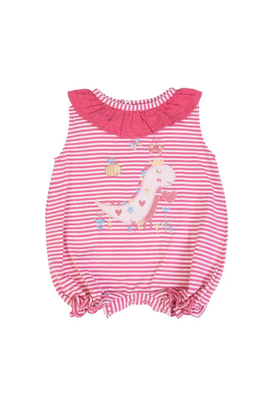 FS Baby Girl Dino Romper and Headband Set, Pink