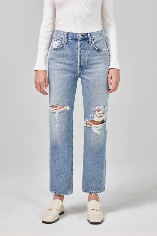 Emery Relaxed Crop Jean in Heatwave