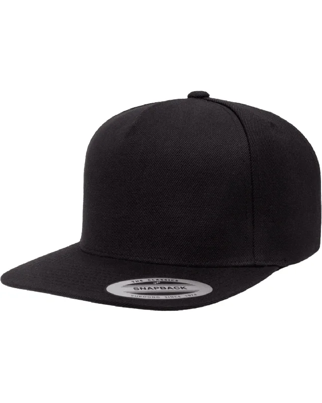 Yupoong YP5089 Adult 5-Panel Structured Flat Visor Classic Snapback Cap