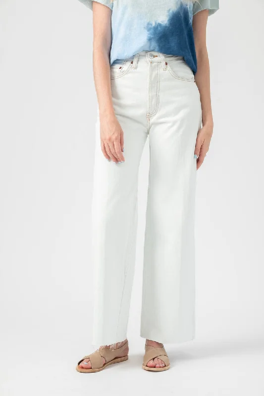 Wide Leg Crop Jean in Bleach Light