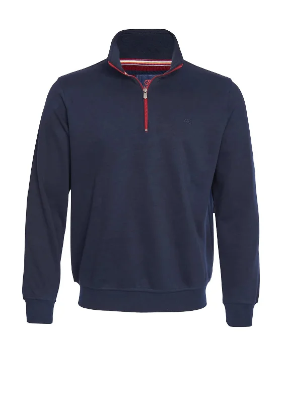 Andre Canada Quarter Zip Sweatshirt, Navy