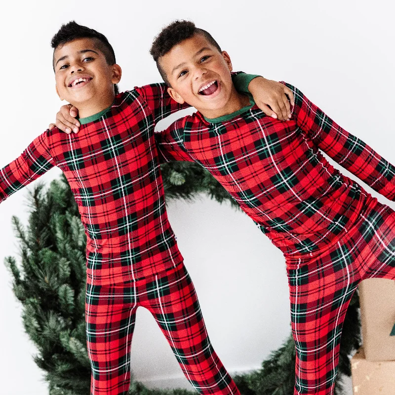 You Plaid Me At Hello Two-Piece Pajama Set