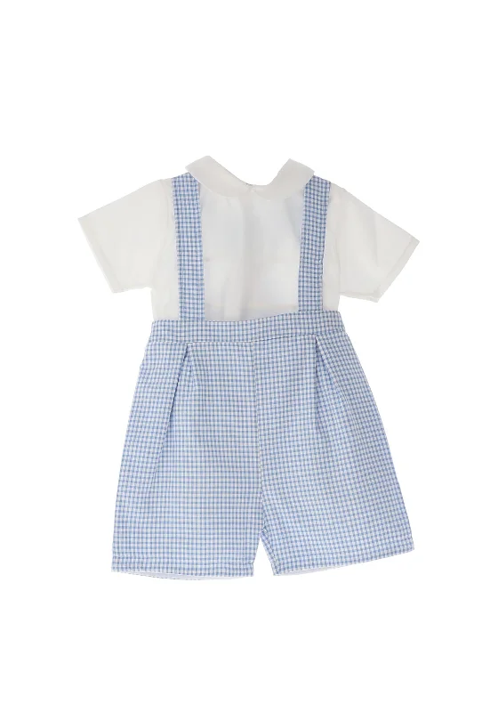 Sardon Baby Boy 2 Piece Dungaree Set, Blue