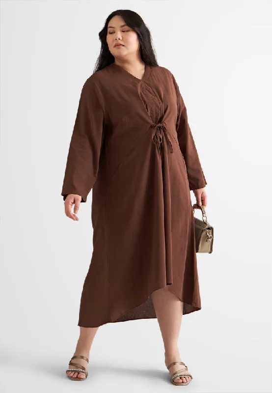 Ruchika Linen Tie-Knotted Midi Dress