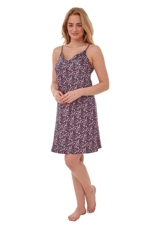 Indigo Sky Strappy Nightdress, Slate Multi