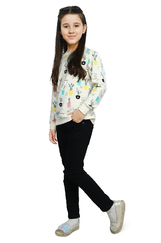 Girls Sweatshirt SKU: KGP-0004-CREAM