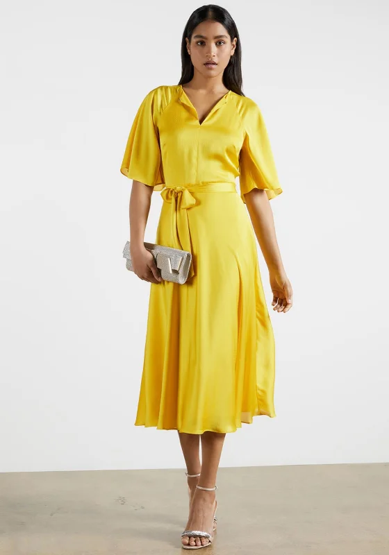 Ted Baker Harriet Raglan Tea Dress, Yellow