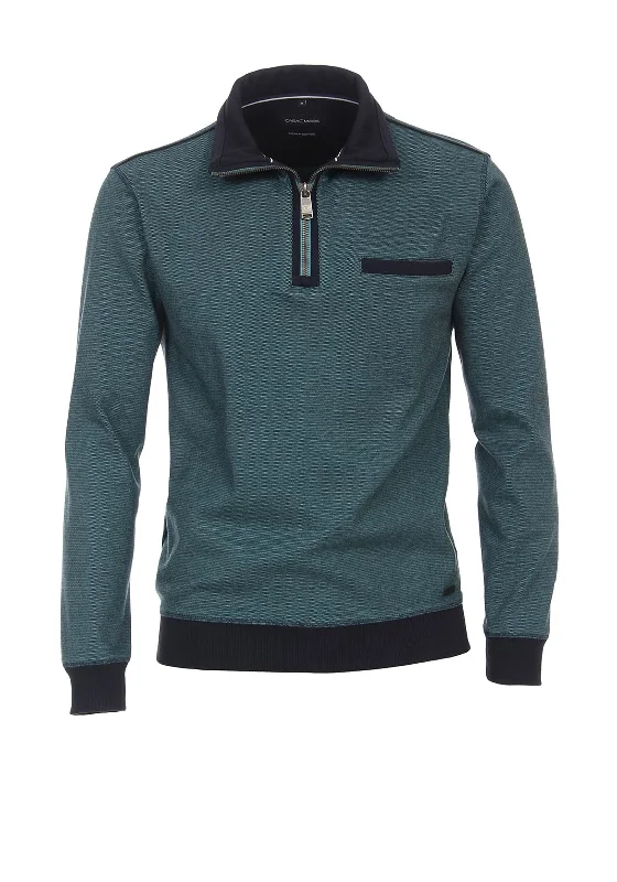 Casa Moda Sport Half Zip Sweatshirt, Light Hydro