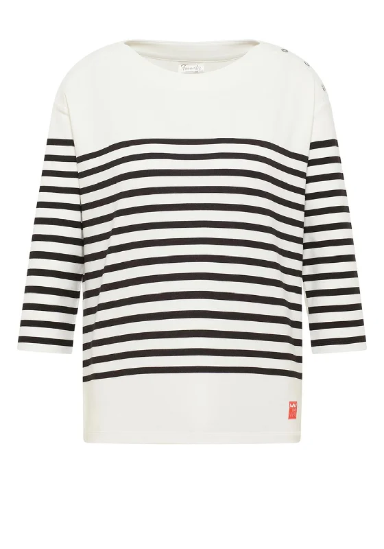 Barbara Lebek Stripe Pring Sweatshirt, White & Black