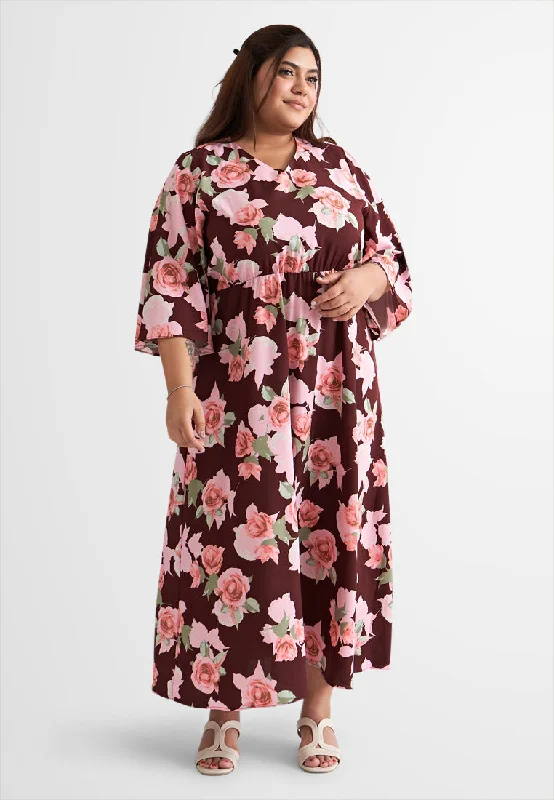 Judith V-Neck Printed Floral Dress