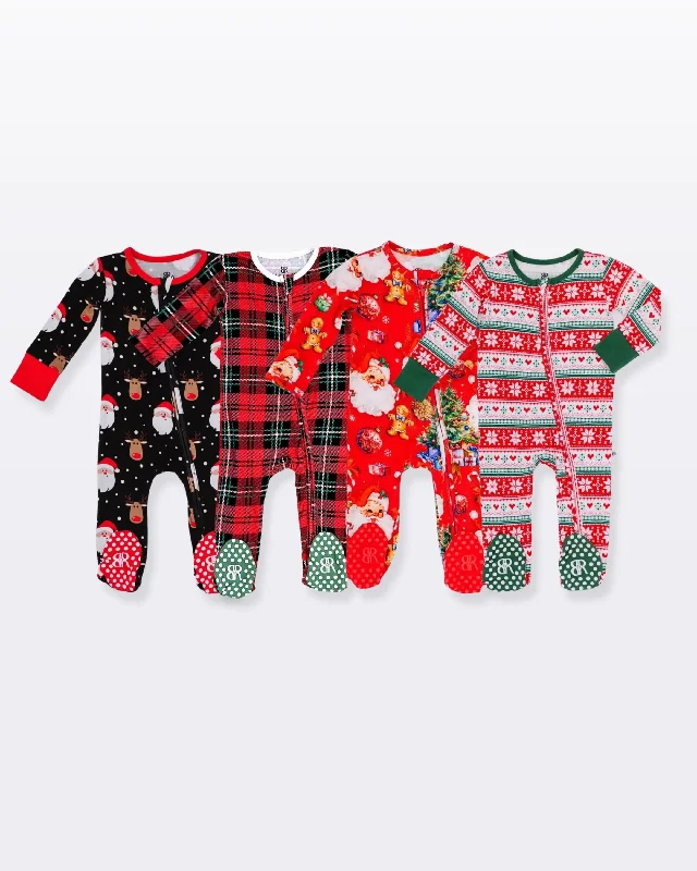 Boy Holiday Bundle Set of 4 Footies