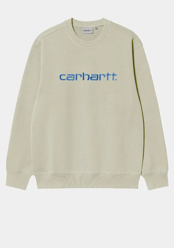 Carhartt WIP Logo Sweatshirt, Beryl & Sorrent