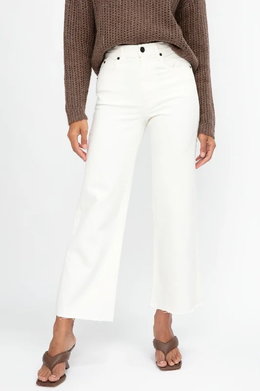 Grace Crop Jean in White White