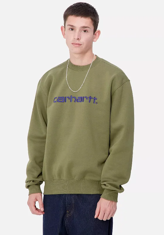 Carhartt WIP Logo Sweatshirt, Capulet & Aura