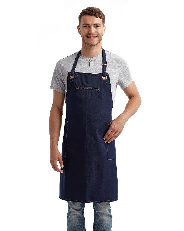 Artisan Collection by Reprime RP121 Unisex Barley Contrast Stitch Recycled Bib Apron