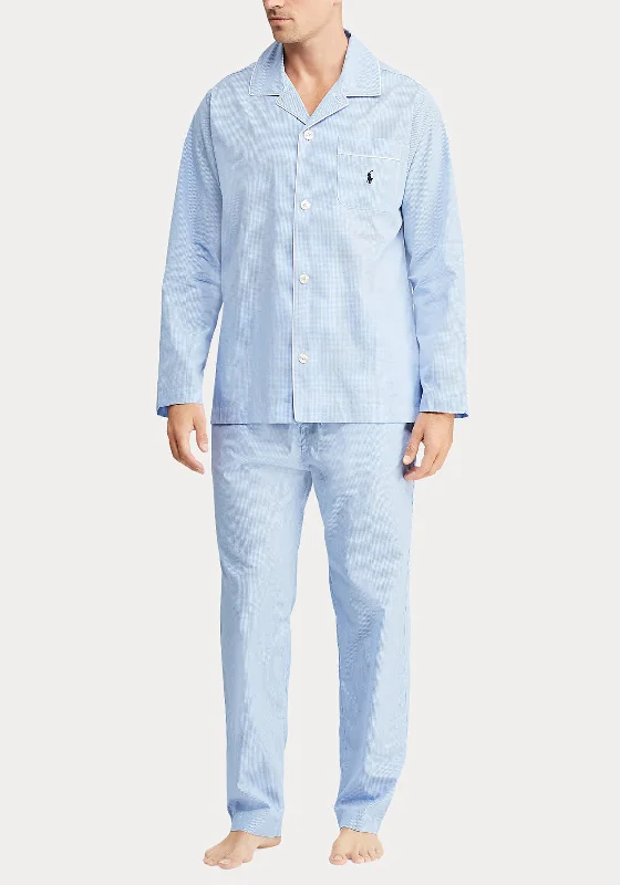 Ralph Lauren Gingham Pyjama Set, Blue